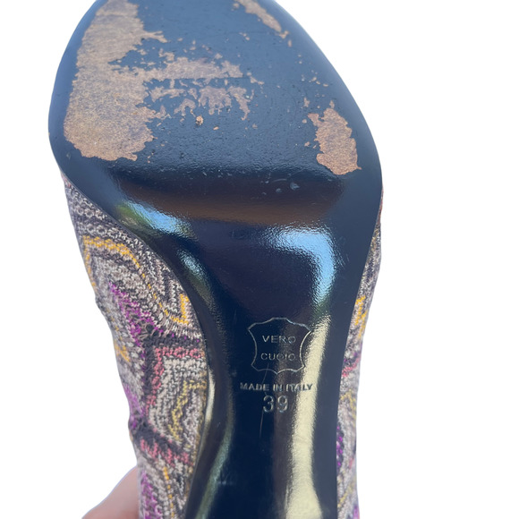 Missoni Purple Hue fabric heels pumps size 39 - Picture 6 of 10